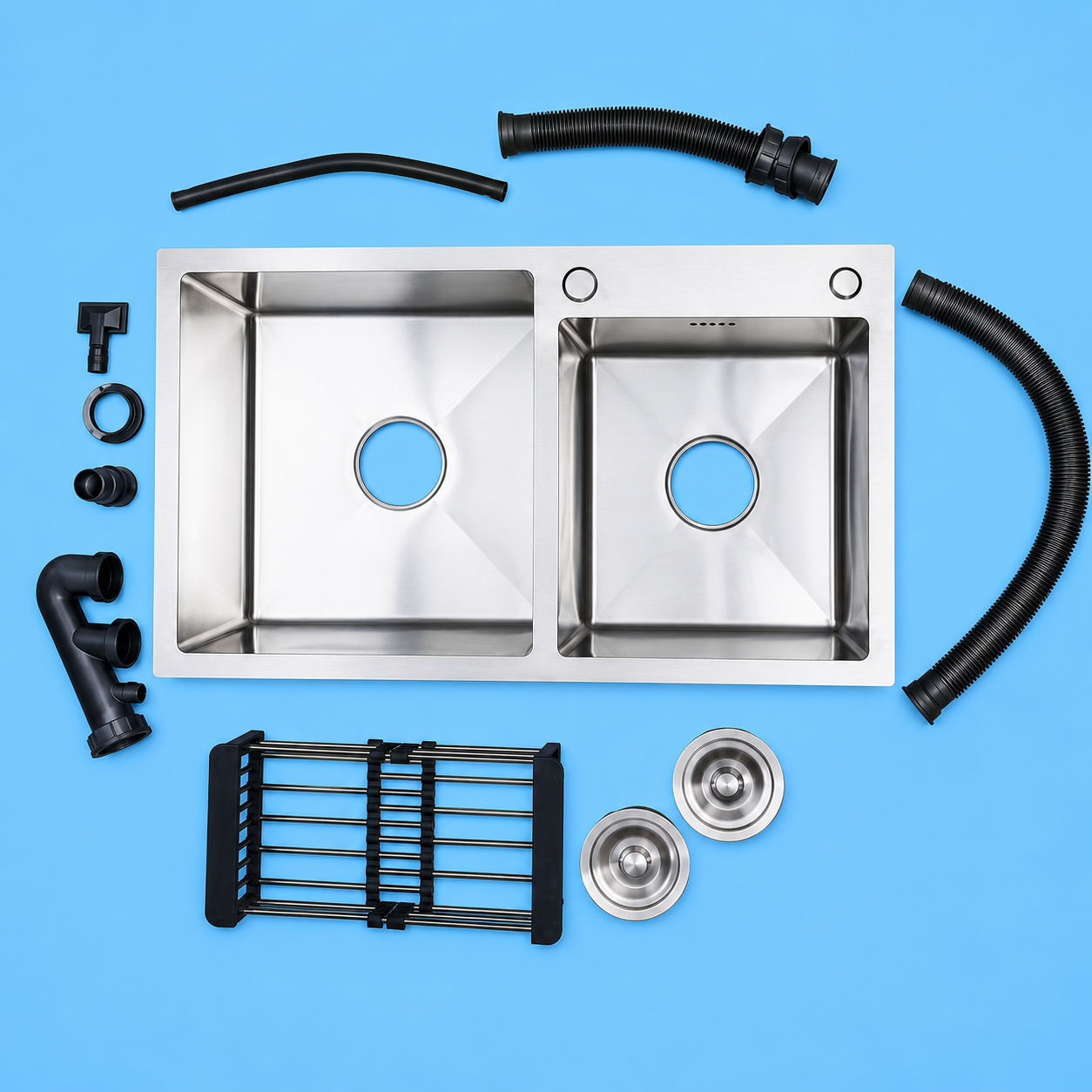 Premium Kitchen Sink Hand Made 17 by 31 | 7843 - Image 4