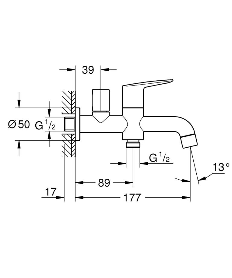 GROHE Bauedge 20284001 | Double Bibcock - Image 5