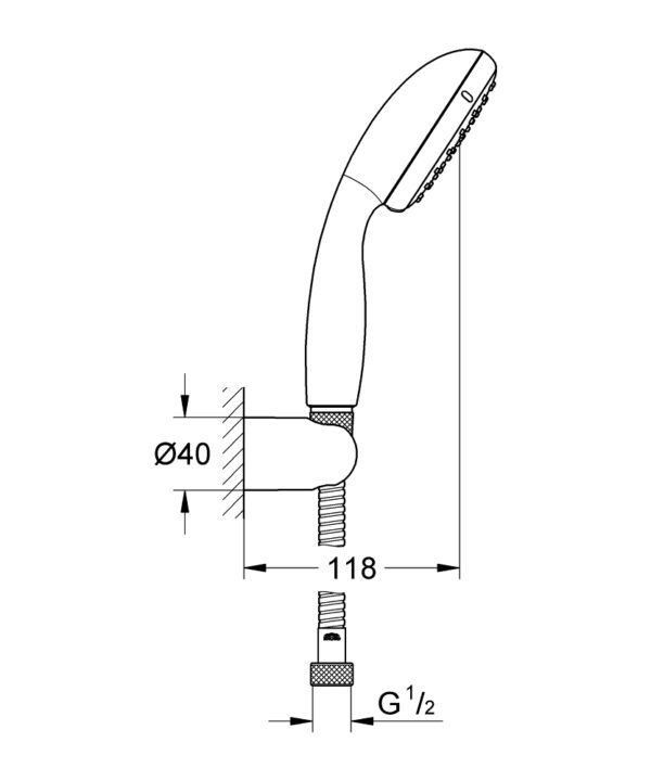 GROHE Tempesta 2780310F | Hand Shower Set - Image 3