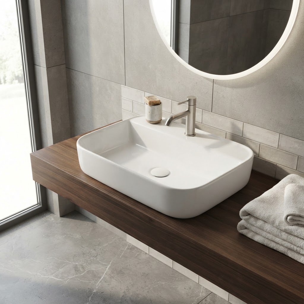 Tornado Art Vanity Wash Basin White – PT-AV-182-W - Image 2