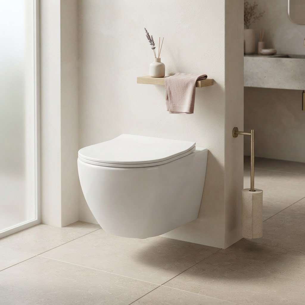 Tornado Wall-Hung Toilet P-Trap 180mm – PT-MHT-920-W - Image 2