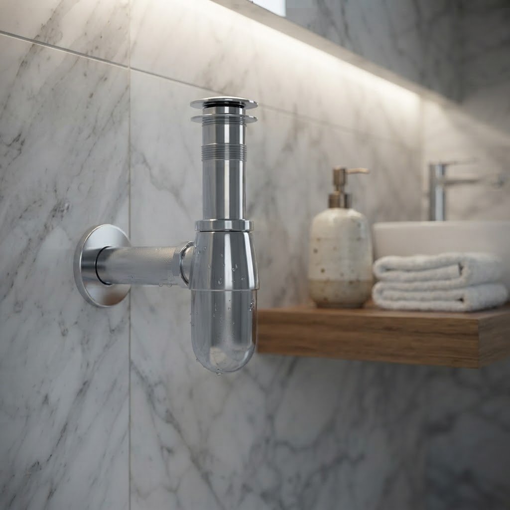 PORTA GD1038 Bottle Trap for Washbasin – Chrome - Image 2
