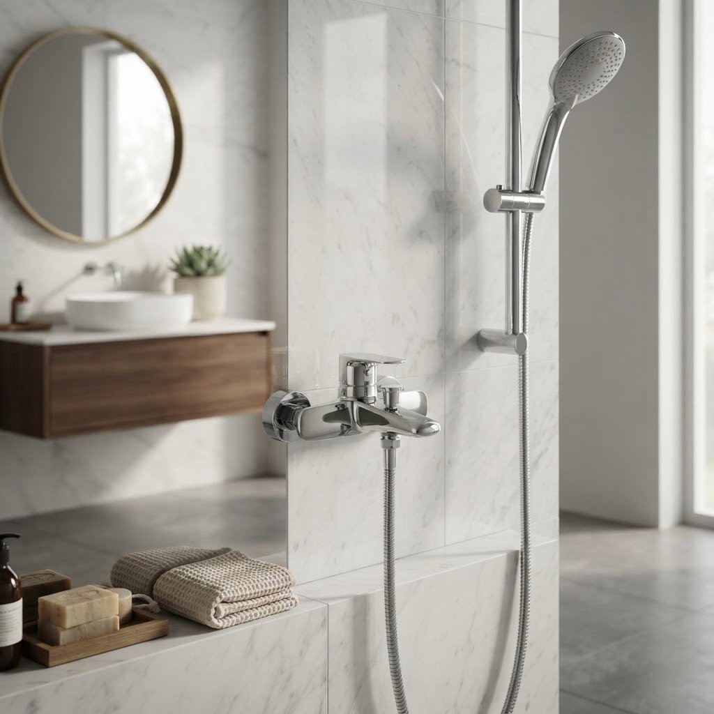 PORTA Aqua HDA212Y Single Lever Bath Mixer – Chrome - Image 2