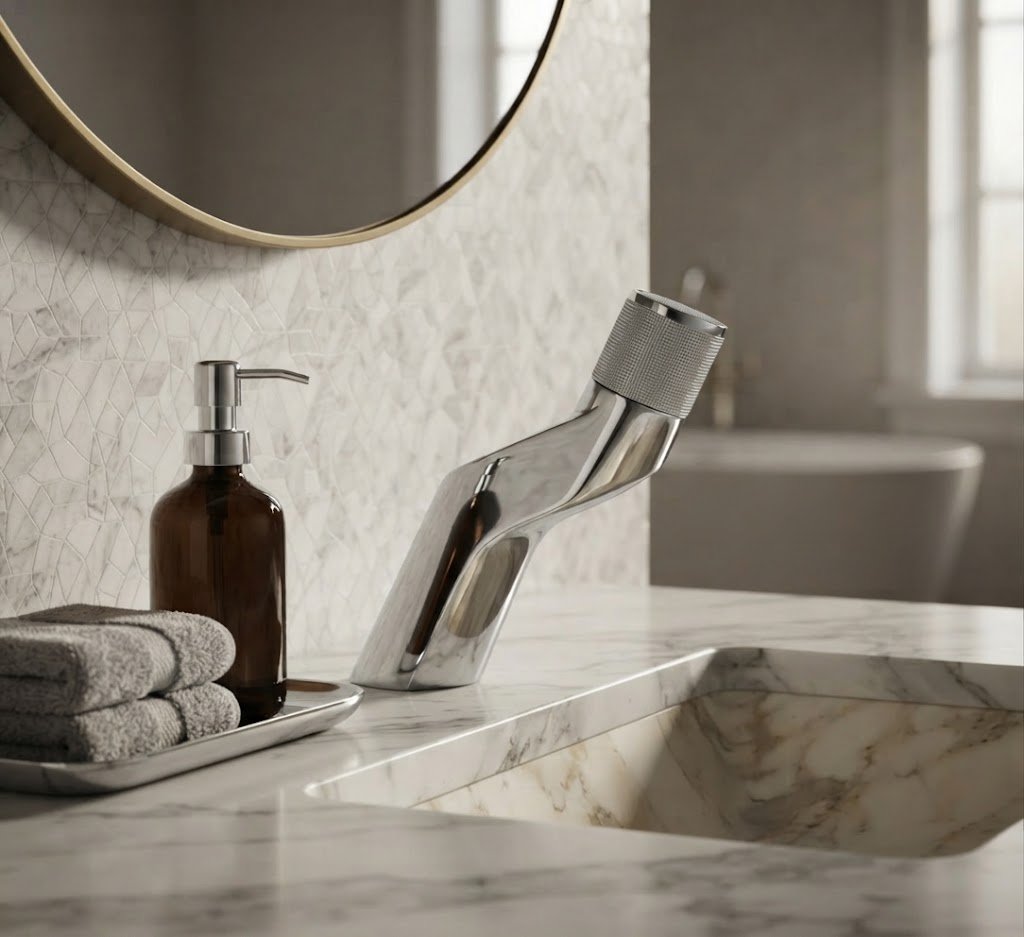 PORTA HDA4460MG Single Lever Basin Mixer – Long Neck Chrome - Image 2