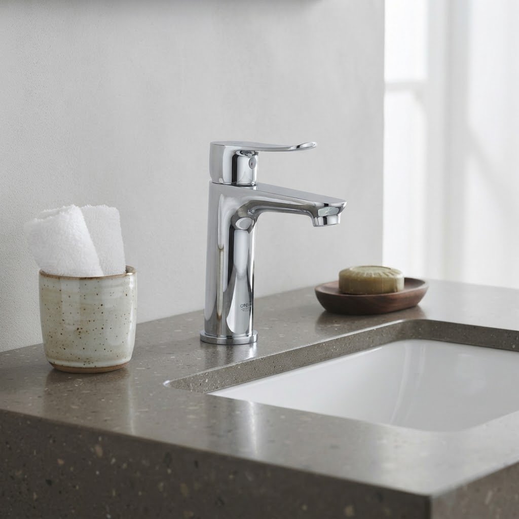 PORTA Elegant HDA781M Single Lever Basin Mixer – Chrome - Image 2