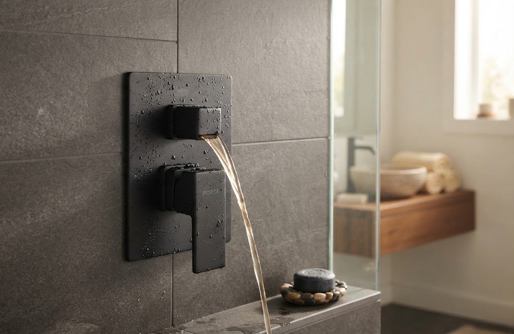 PORTA HDA875YR-B-MB Two-Way Concealed Bath Mixer Body – Matt Black - Image 2