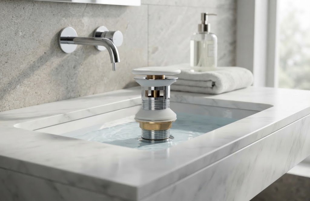 PORTA HDGD146-WASTE-W Pop-Up Basin Waste with Ceramic Cover - Image 2