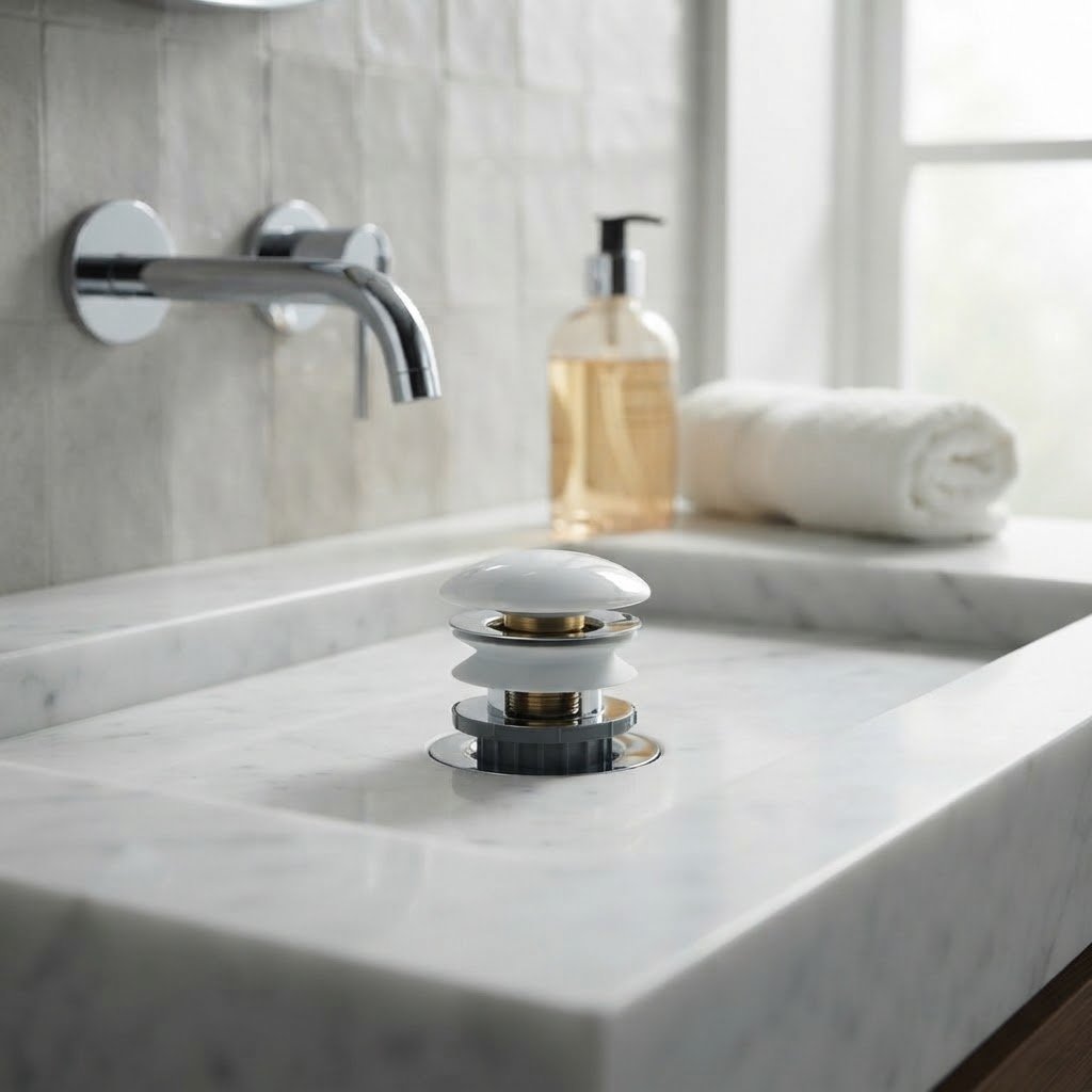 PORTA HDGD760-WASTE-W Pop-Up Basin Waste with Ceramic Cover - Image 2