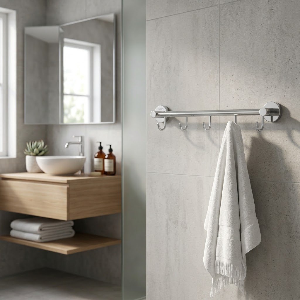 PORTA JM335 Coat Hook Rack – Chrome - Image 2