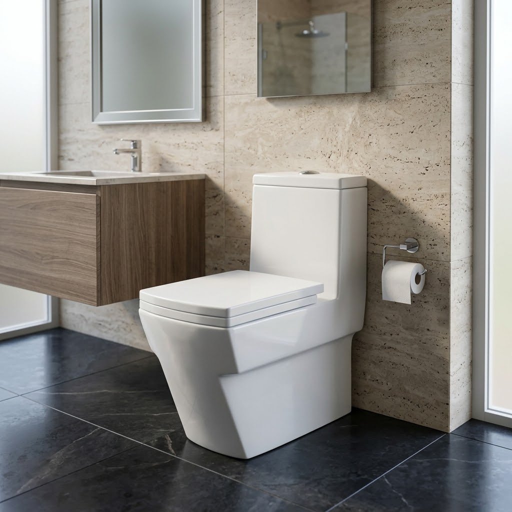 MARACHI MA-2208 One Piece Washdown Toilet – White / Ivory - Image 2