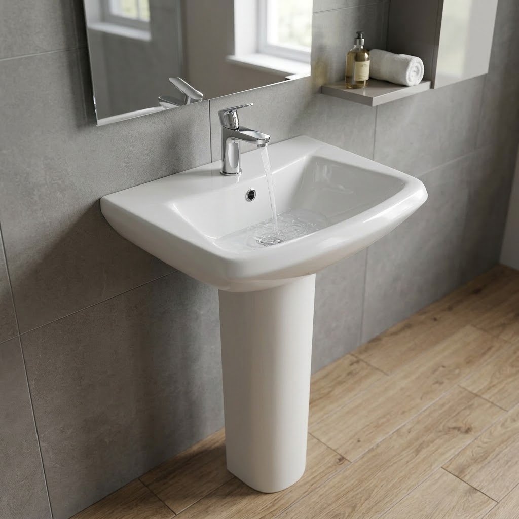 MARACHI MC-053 Washbasin with Full Pedestal - Image 2