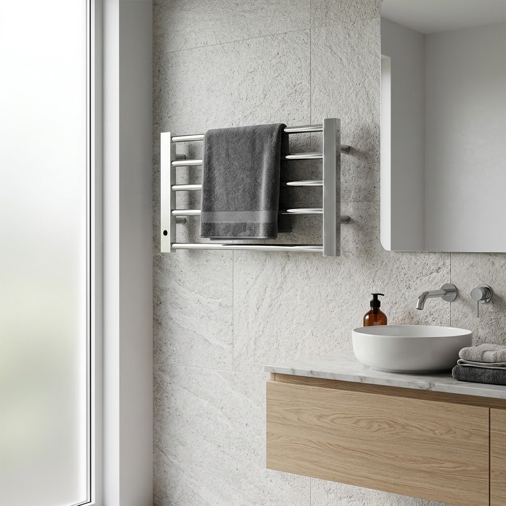 PORTA MT01 Single Towel Rack – Chrome - Image 2