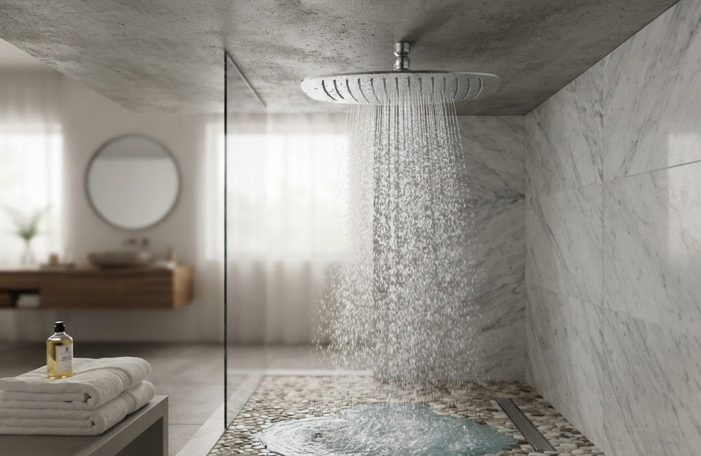 PORTA SS1016 10 x 16 Inch Stainless Steel Overhead Rain Shower - Image 2