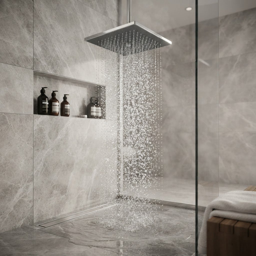 PORTA SS1212 12 x 12 Inch Stainless Steel Overhead Rain Shower - Image 2